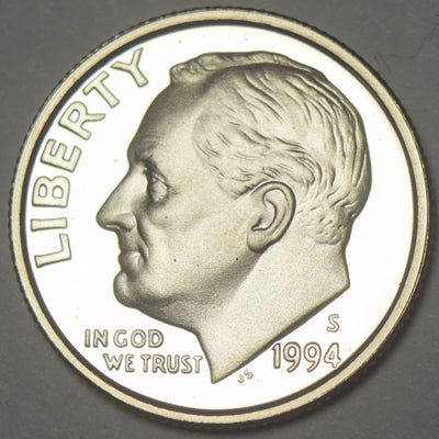 1994-S Roosevelt Dime Gem Brilliant Proof