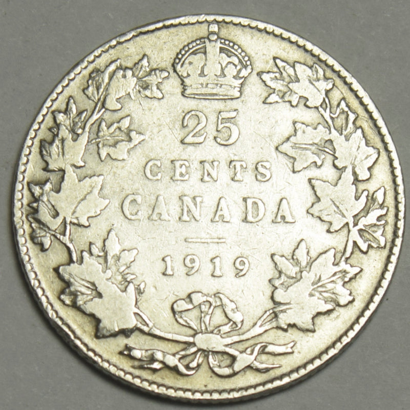 1919 Canadian Quarter . . . . Fine/VF