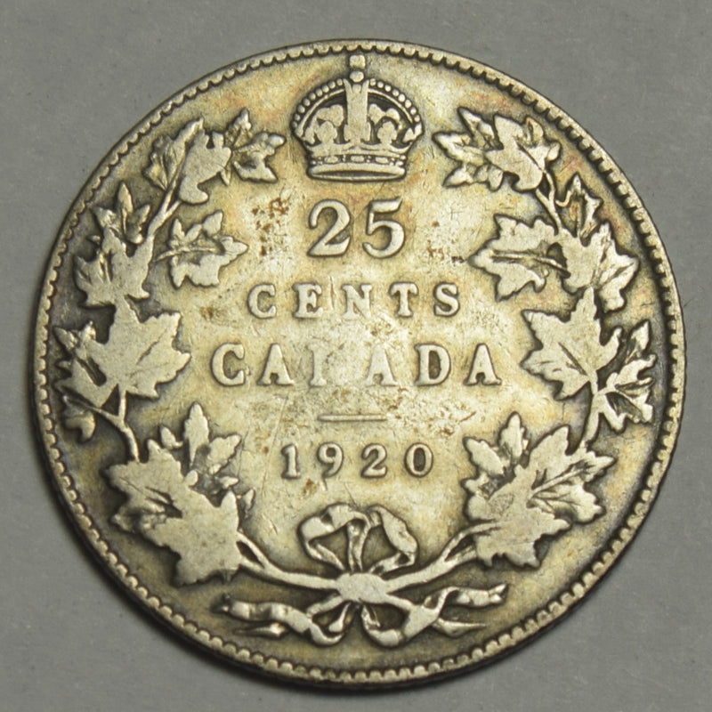 1920 Canadian Quarter . . . . Fine/VF