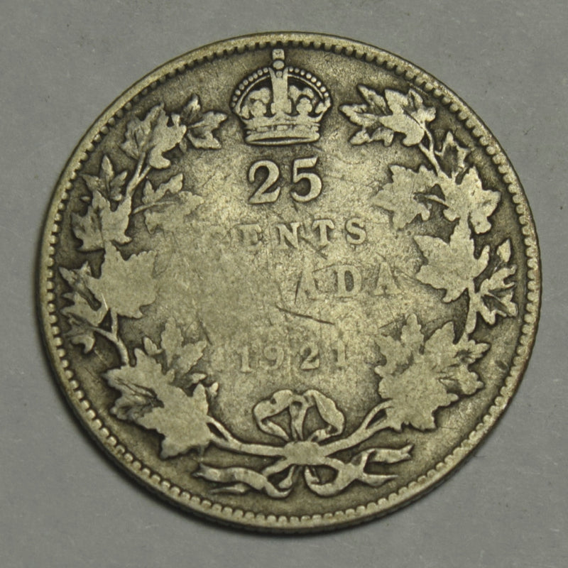 1921 Canadian Quarter . . . . Good/VG