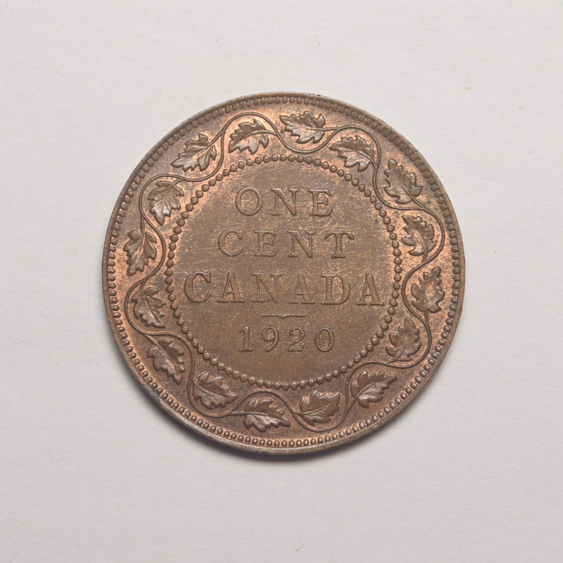 1920 Large Canadian Cent Choice BU Red/Brown
