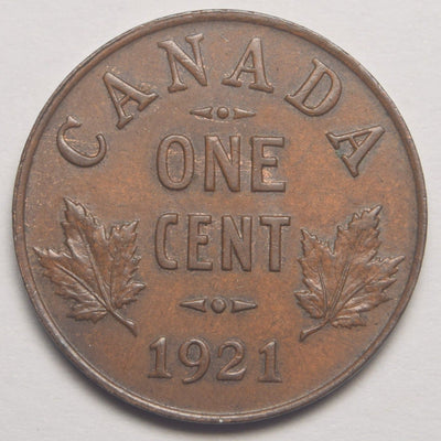 1921 Canadian Cent Choice Uncirculated Brown