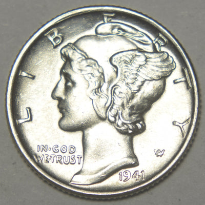 1941 Mercury Dime Brilliant Uncirculated
