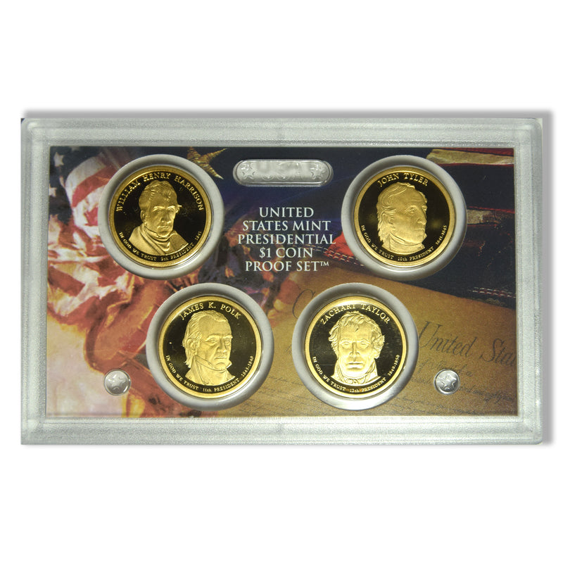 2009-S Presidential Dollar 4-coin Proof Set . . . . Superb Brilliant Proof