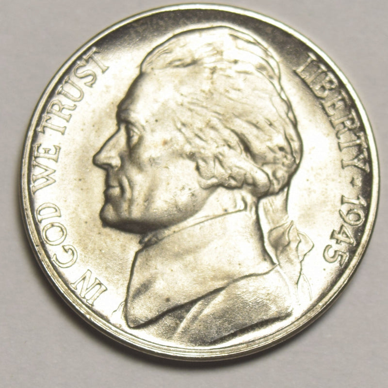 1945-D Silver Jefferson Nickel . . . . Choice Brilliant Uncirculated