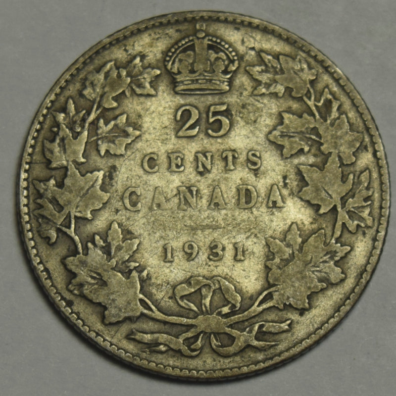 1931 Canadian Quarter . . . . Fine/VF
