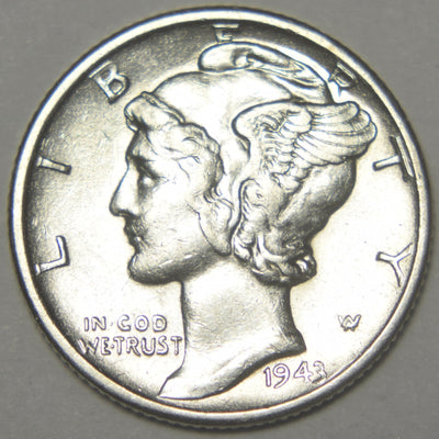1943-S Mercury Dime Brilliant Uncirculated
