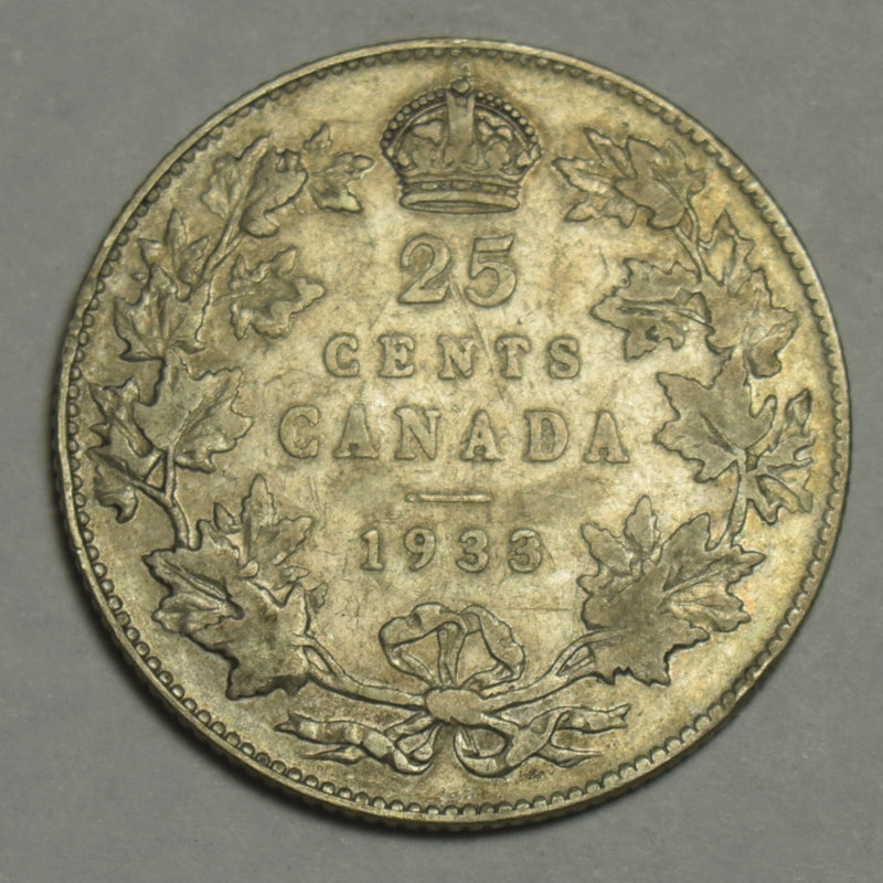 1933 Canadian Quarter . . . . VF/XF