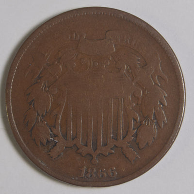 1866 Two Cent Piece Good