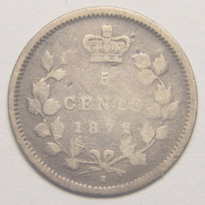1872-H Canadian 5 Cents Very Good