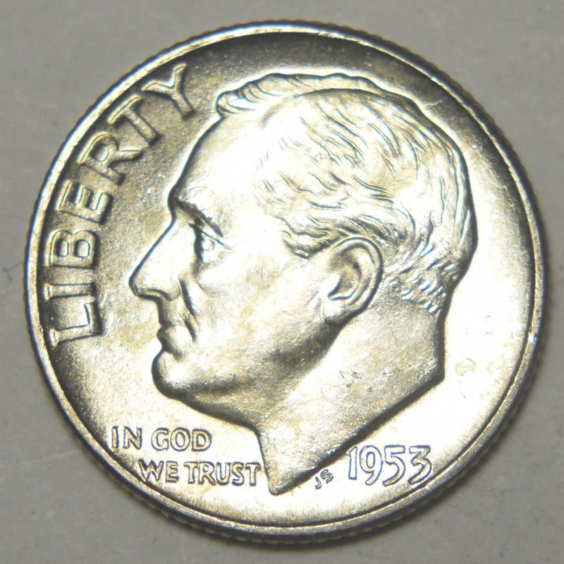 1953 Roosevelt Dime Brilliant Uncirculated