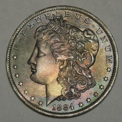 1884-O Morgan Dollar Gem BU Toned