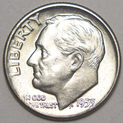 1955-D Roosevelt Dime Brilliant Uncirculated