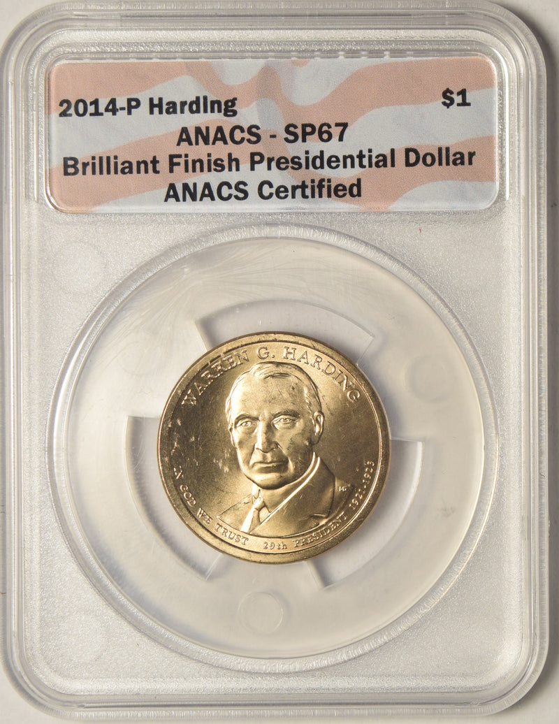 2014-P Harding Presidential Dollar . . . . ANACS SP-67