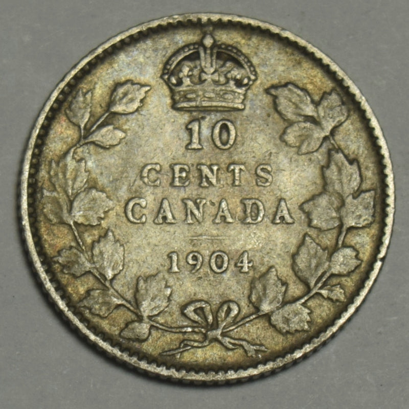 1904 Canadian 10 Cents . . . . Fine scratched