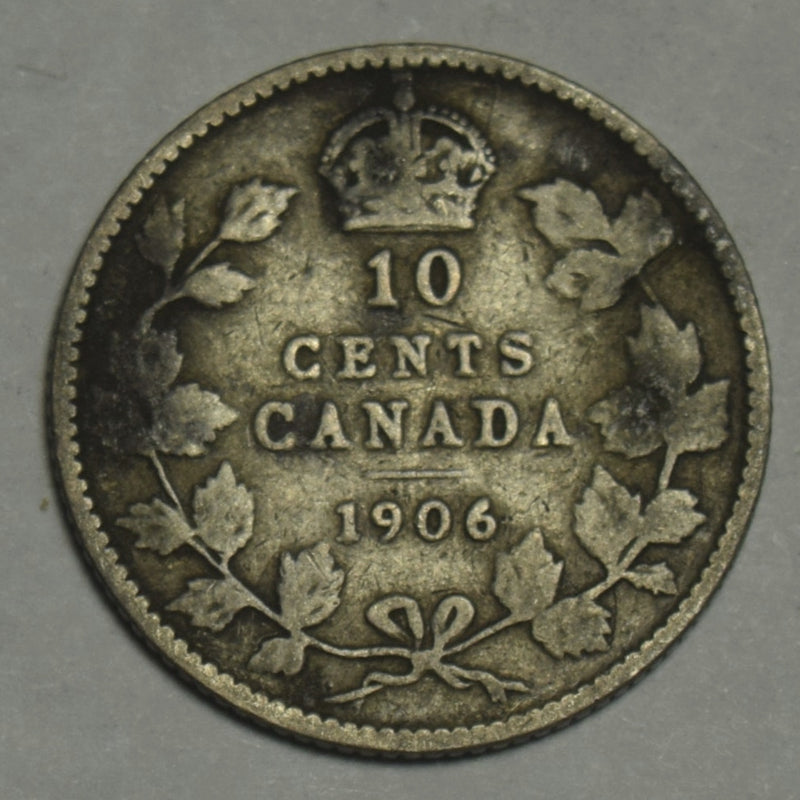 1906 Canadian 10 Cents . . . . Very Good