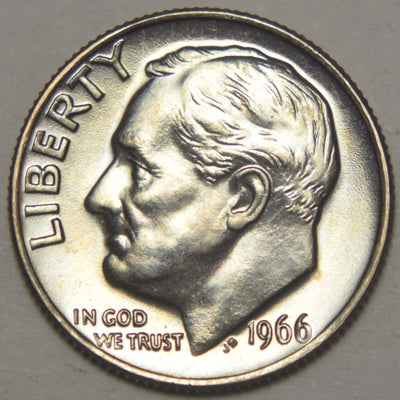1966 SMS Roosevelt Dime Brilliant Uncirculated