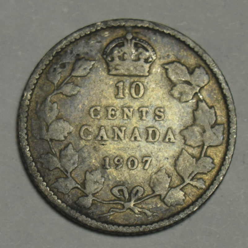1907 Canadian 10 Cents . . . . Very Good