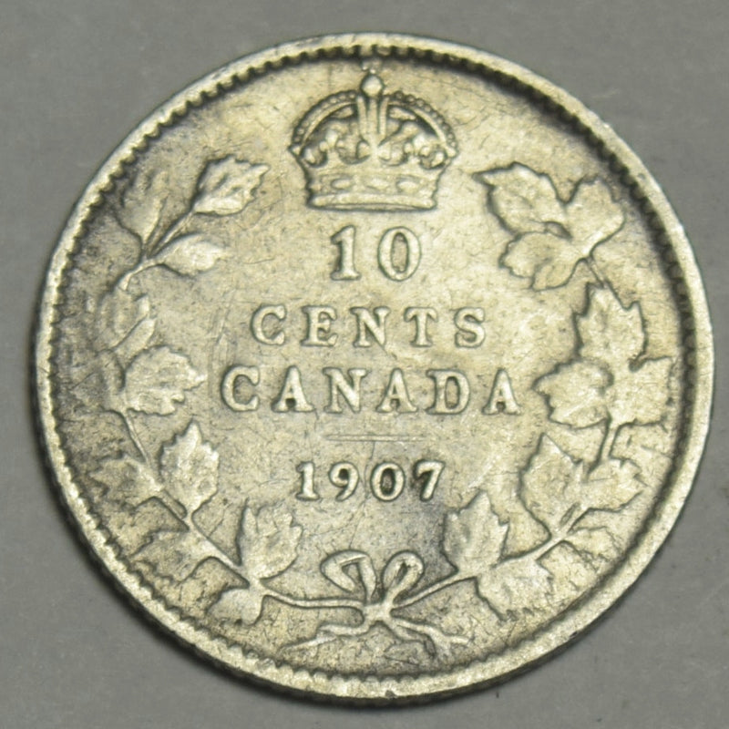1907 Canadian 10 Cents . . . . Fine
