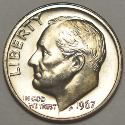 1967 SMS Roosevelt Dime Brilliant Uncirculated