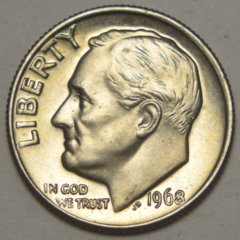 1968 Roosevelt Dime Brilliant Uncirculated