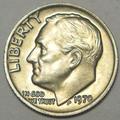 1970 Roosevelt Dime Brilliant Uncirculated