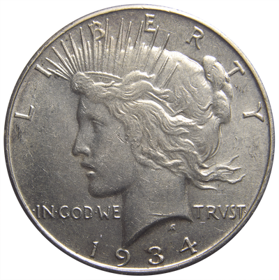1934-S Peace Dollar Select Brilliant Uncirculated