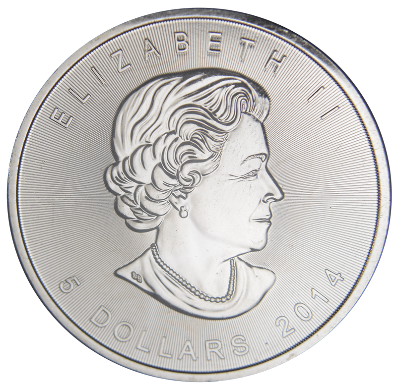 2014 Canadian Maple Leaf Gem BU 1 oz. Silver