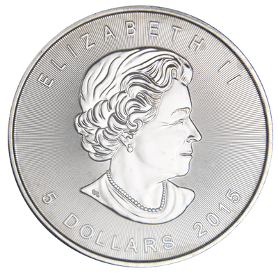 2015 Canadian Maple Leaf Gem BU 1 oz. Silver