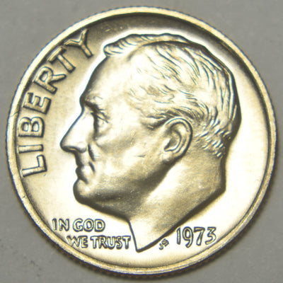 1973 Roosevelt Dime Brilliant Uncirculated