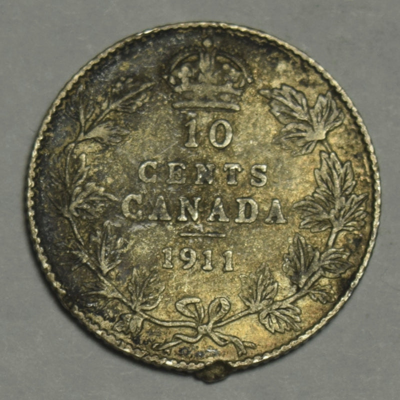 1911 Canadian 10 Cents . . . . Very Fine