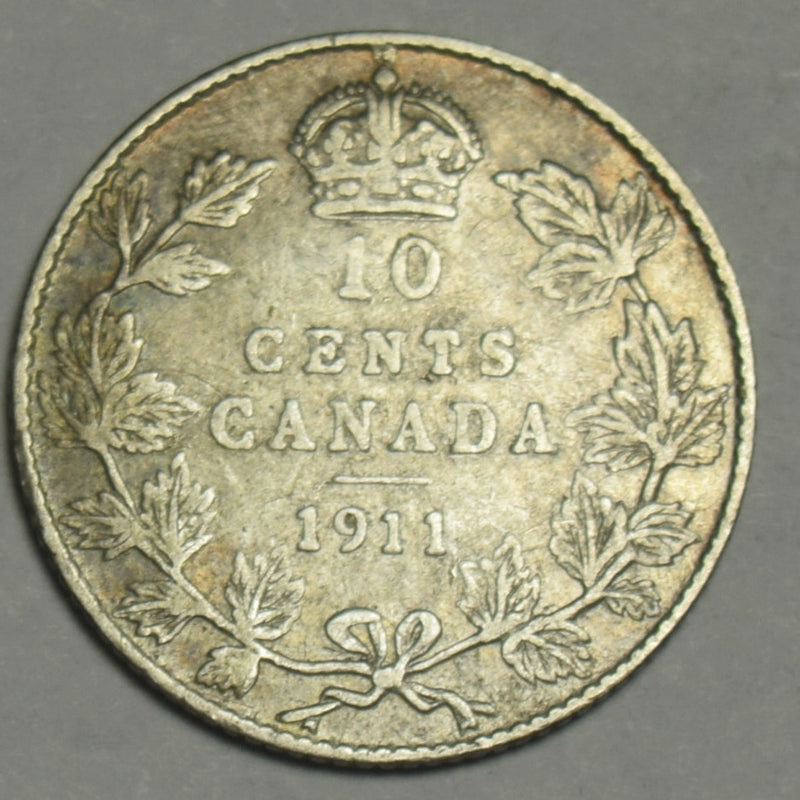 1911 Canadian 10 Cents . . . . VF/XF