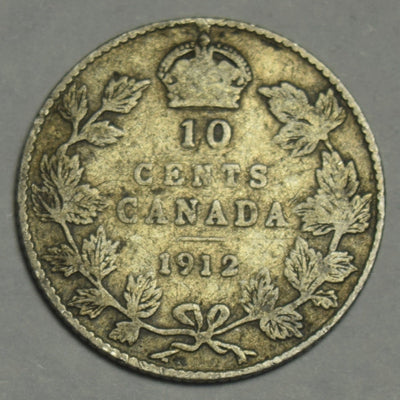 1912 Canadian 10 Cents Fine