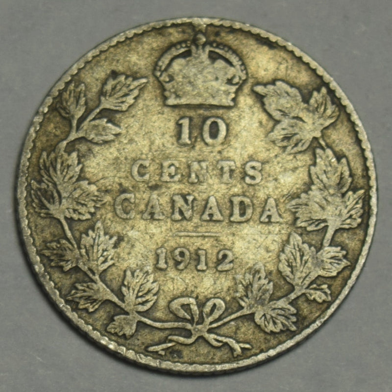 1912 Canadian 10 Cents . . . . Fine