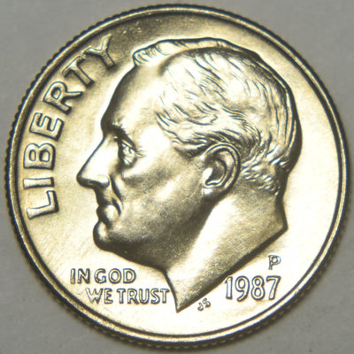 1987-D Roosevelt Dime Brilliant Uncirculated