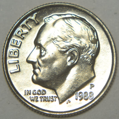 1988 Roosevelt Dime Brilliant Uncirculated