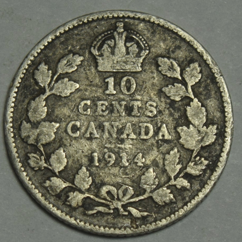 1914 Canadian 10 Cents . . . . Fine