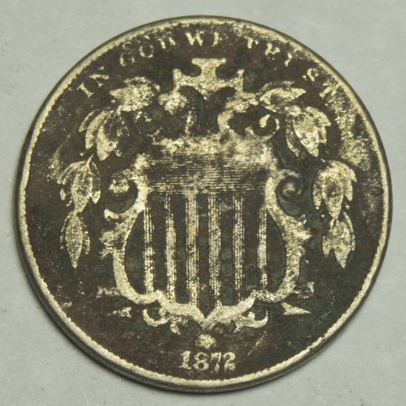 1872 Shield Nickel . . . . VG corroded