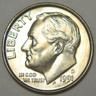 1991-D Roosevelt Dime Brilliant Uncirculated