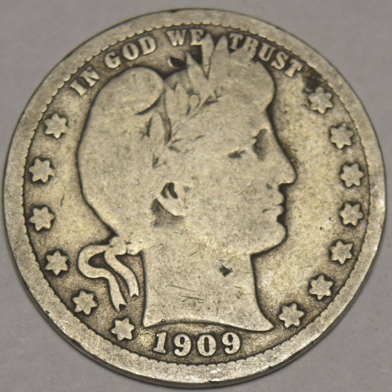1909 Barber Quarter Good