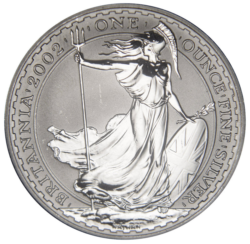 2002 Britannia Gem BU 1 oz. Silver