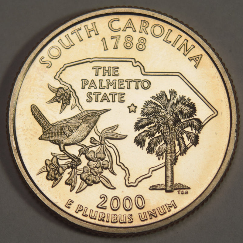 2000-S South Carolina State Quarter . . . . Superb Brilliant Proof Silver