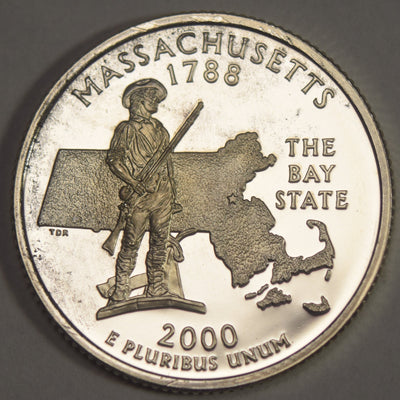 2000-S Massachusetts State Quarter Superb Brilliant Proof Silver