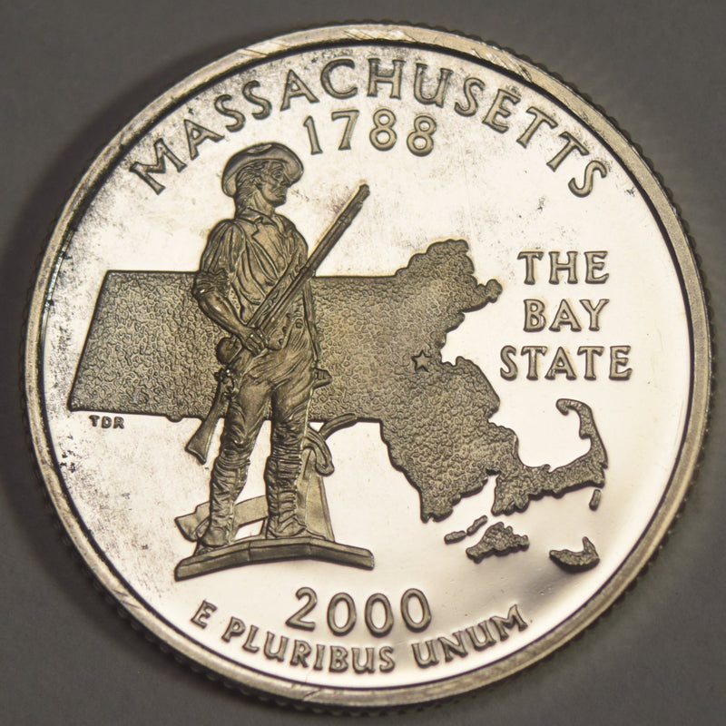 2000-S Massachusetts State Quarter Superb Brilliant Proof Silver
