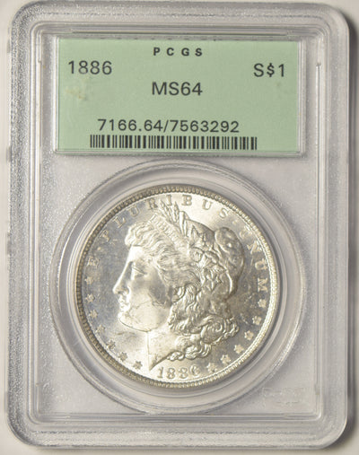 1886 Morgan Dollar . . . . PCGS MS-64