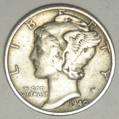 1940 Mercury Dime Very Good