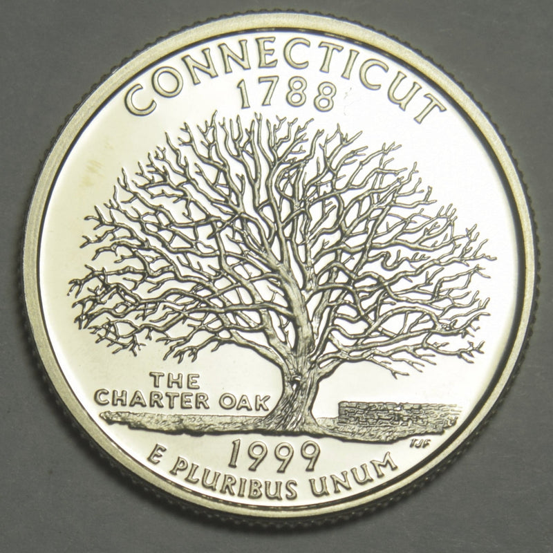 1999-S Connecticut State Quarter Superb Brilliant Proof Silver