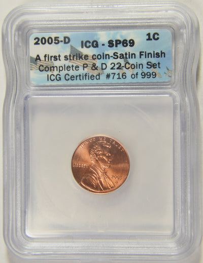 2005-D Lincoln Cent ICG SP-69