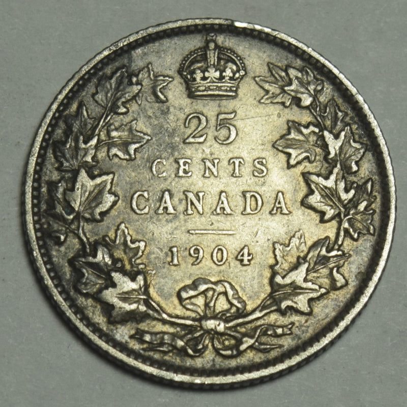 1904 Canadian Quarter . . . . VF/XF