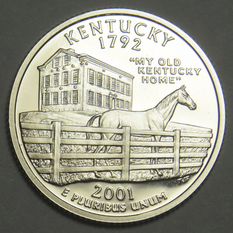 2001-S Kentucky State Quarter . . . . Superb Brilliant Proof Silver